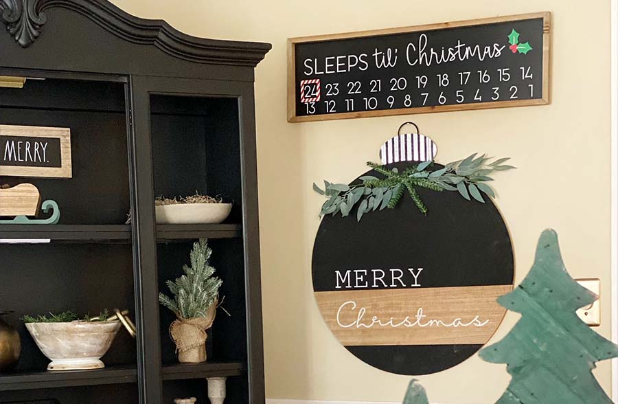 Sleeps 'til Christmas Magnetic Countdown Sign
