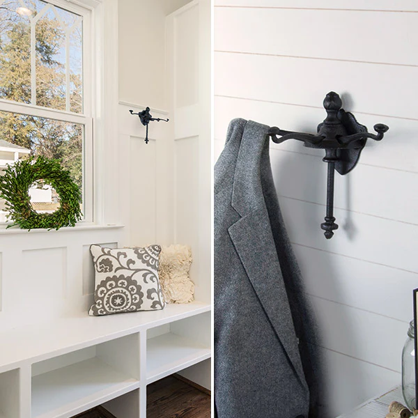 HUGE Cast Iron Triple Wall Hook