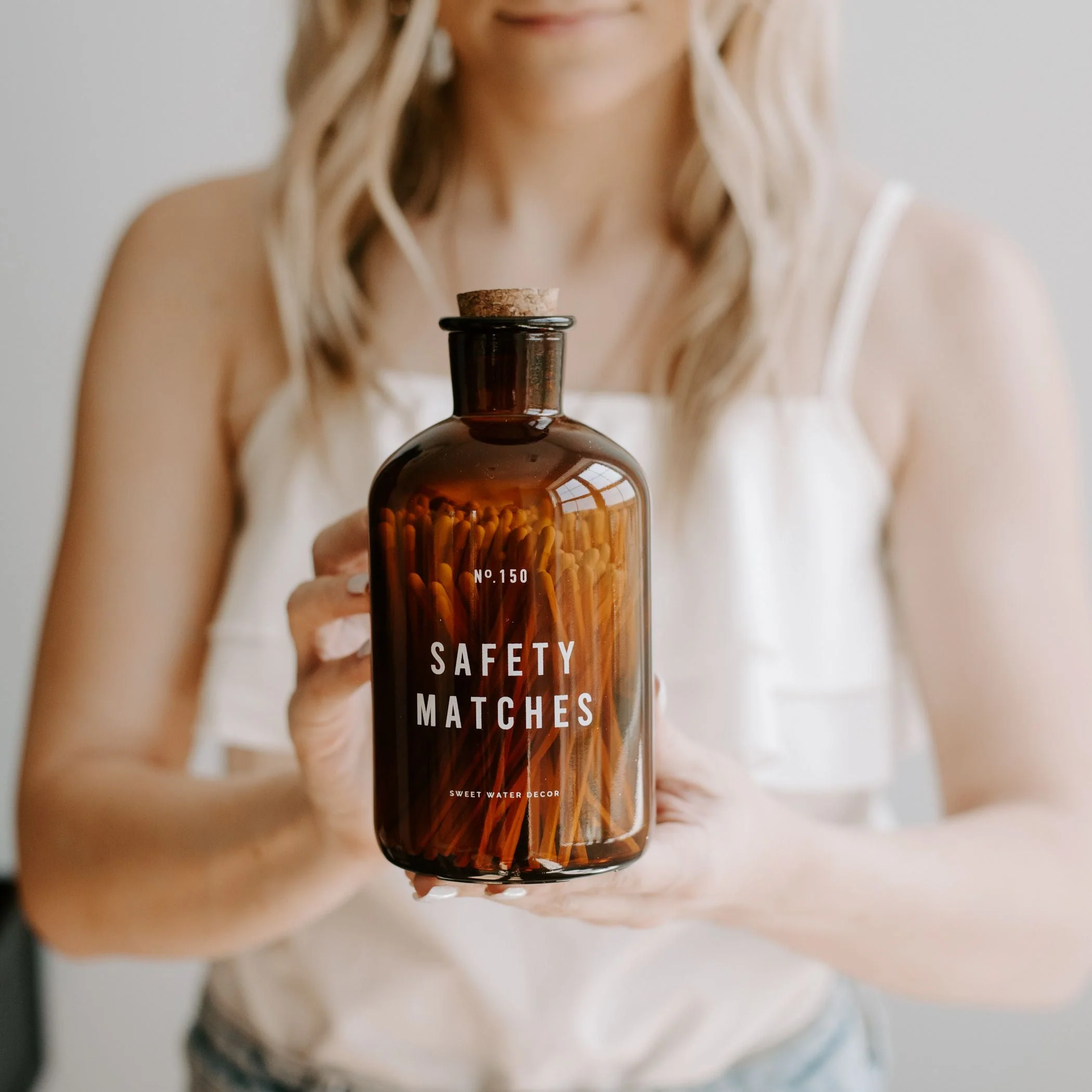 White Tip Large Amber Apothecary Safety Matches - 150 Count, 4