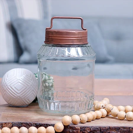 Glass Jar with Copper Lid