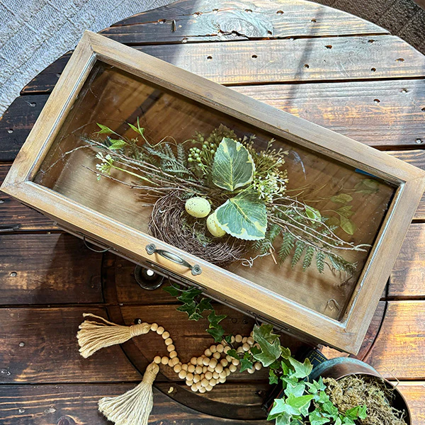 Vintage Inspired Wood Chest With Drawers