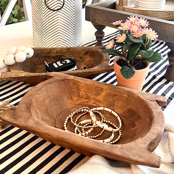 Handmade European Dough Bowls, Set of 2