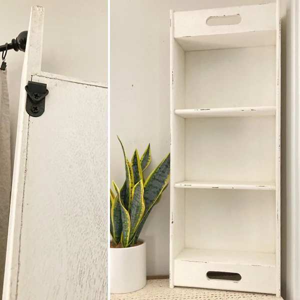 Wooden Farmhouse Hanging Shelf Unit