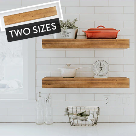 Chunky Floating Wall Shelf, Pick Your Size