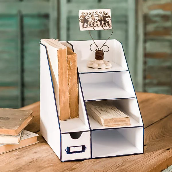 Enamel Desk Organizer