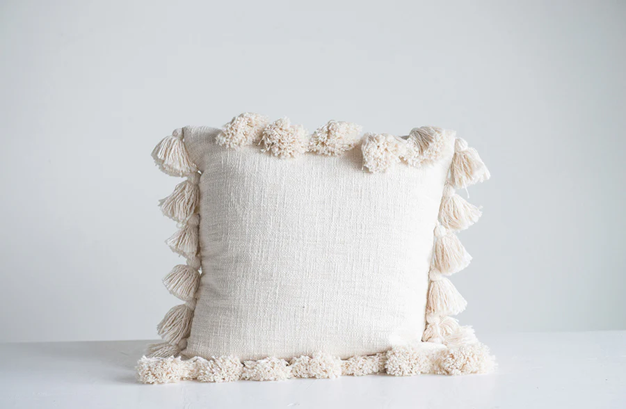 Tassel Edge Pillow, Pick Your Size