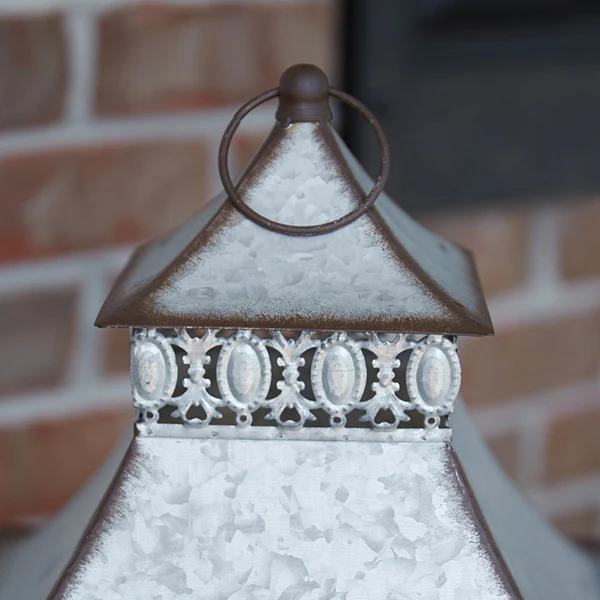 Wooden Lantern with Three LED Candles