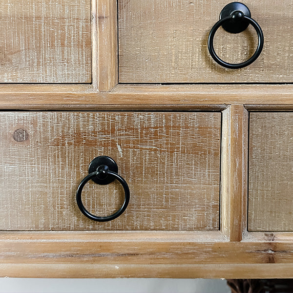Antique Inspired Apothecary Console Table with Storage