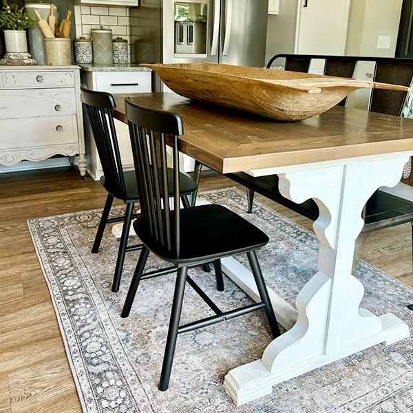 Black Spindle Back Dining Chairs, Set of 2