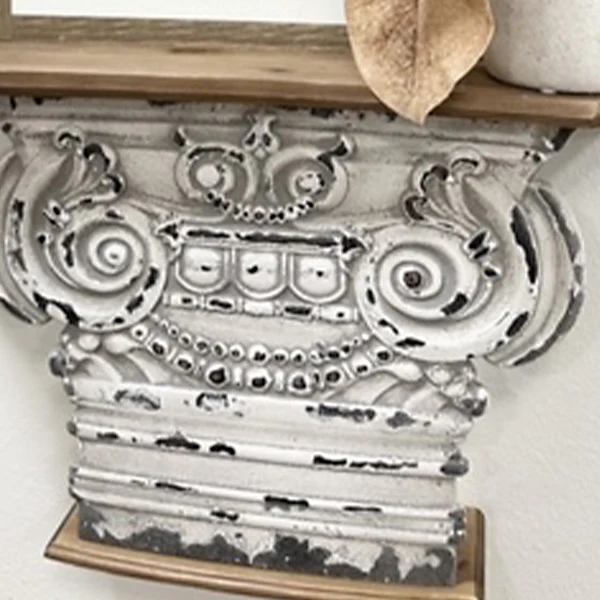 The Corinthian Distressed Column Display Shelf