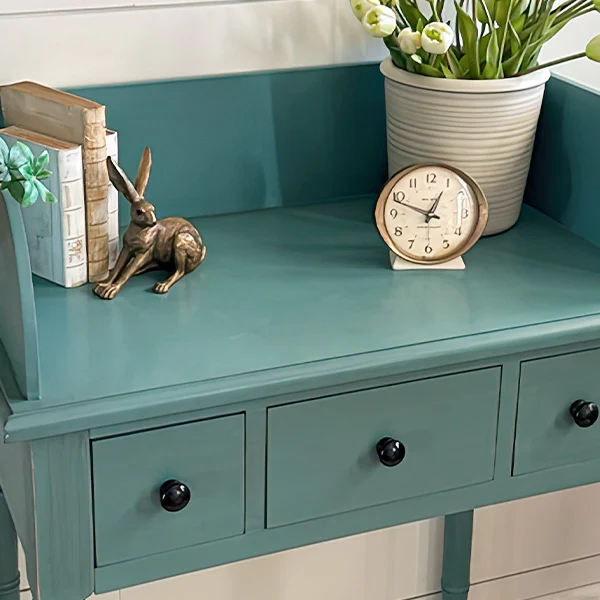Antique Blue Wood Console Table Wash Stand