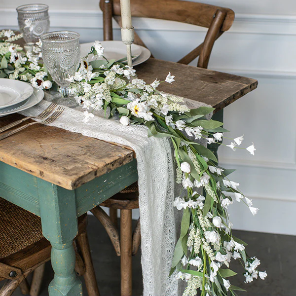 60 Inch White Daisy Spring Garland, Choose Your Color