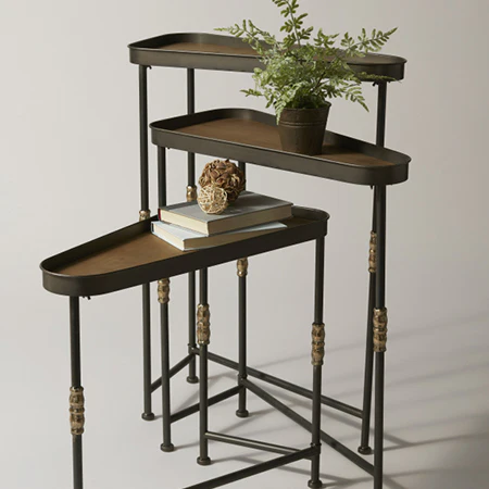 Oblong Nesting Side Tables, Set of 3