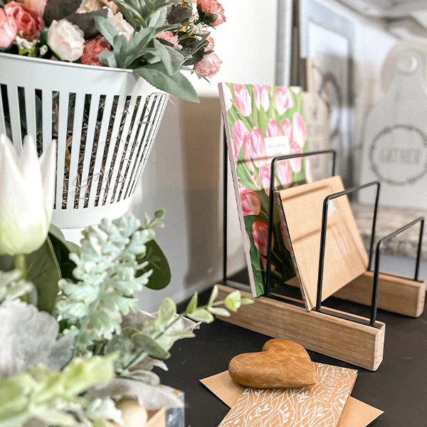 Wood and Metal Mail Holder