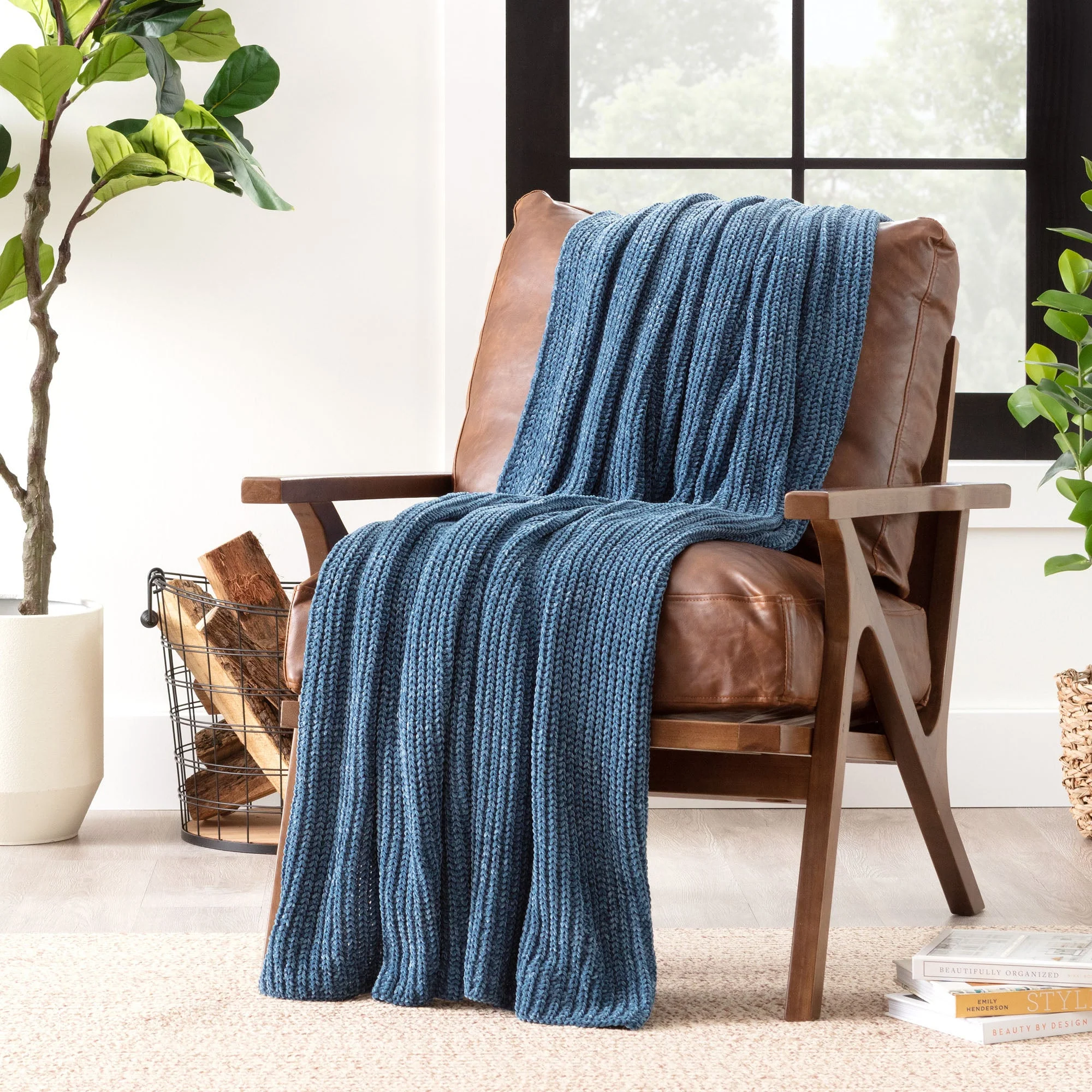 Knit Chenille Throw Blanket