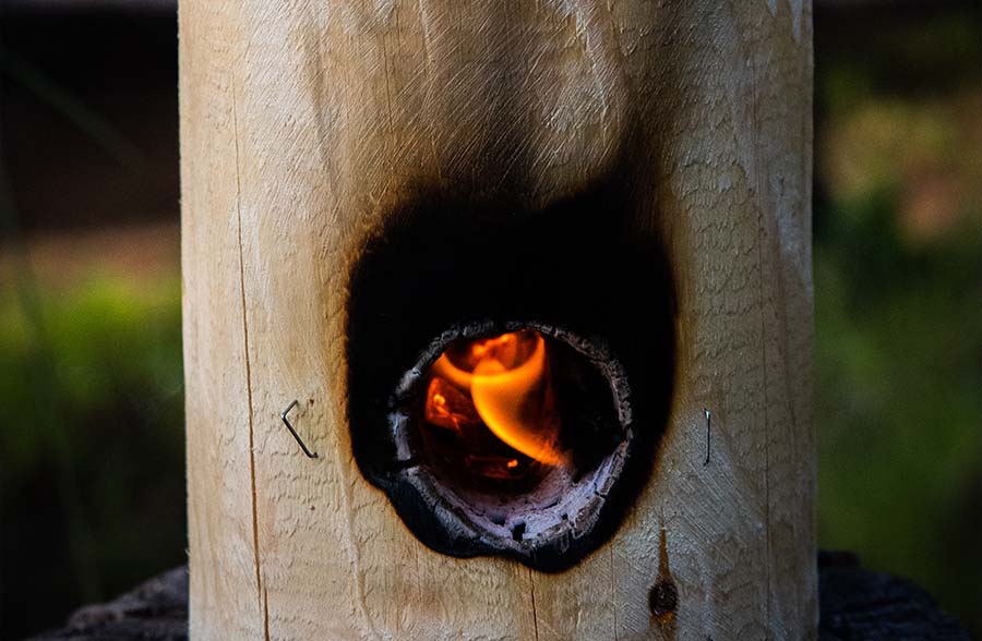 Campfire Log with Handle, Set of 2 | Handmade in the USA