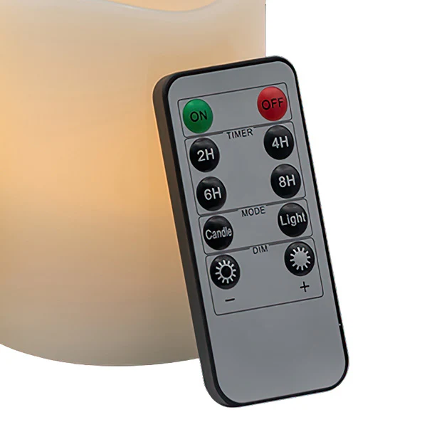 Flickering Flameless Candles with Remote, Set of 3 | Choose Your Color