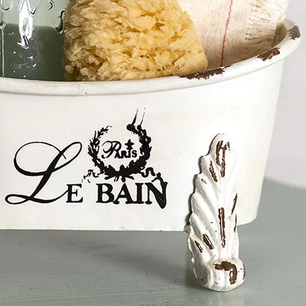 French Inspired Clawfoot Tub Bathroom Caddy