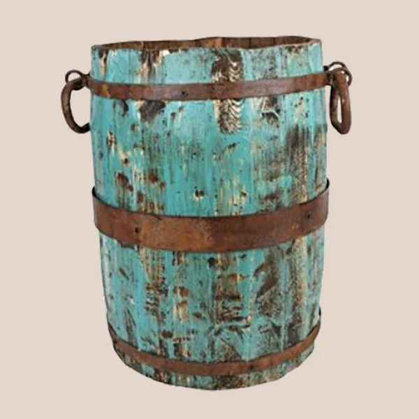 Huge Handmade Spanish Pine Wooden Bucket, Choose Your Color