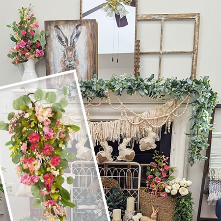 Mixed Floral Spring Swag