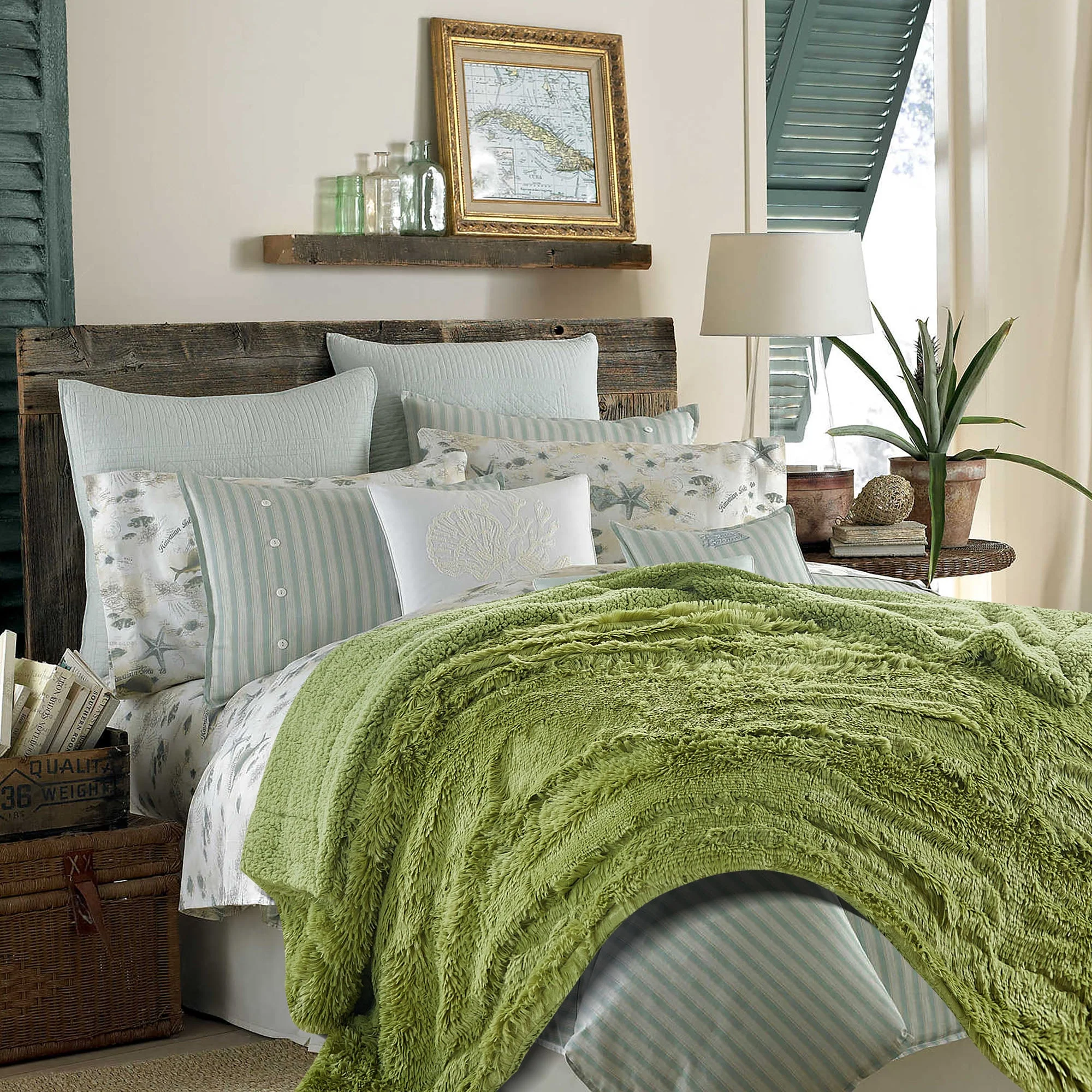 Solid Faux Long Fur Throw Blanket