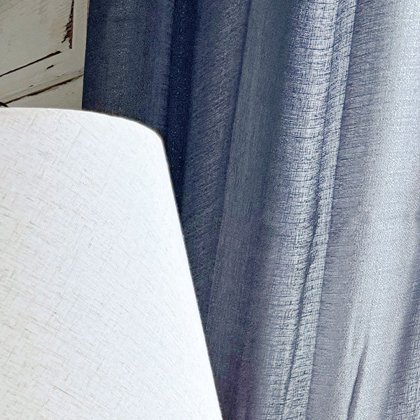 Faux Belgian Flax Solid Curtains