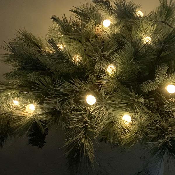 Faux Pine LED Centerpiece with Timer