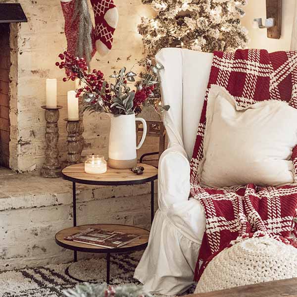 Two Tier Modern Reclaimed Wood Round Side Table