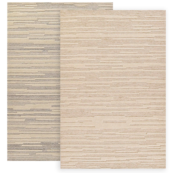 Abstract Striped Wool Area Rug, Pick Your Color/Size