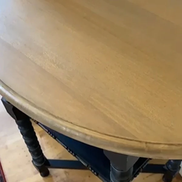 Turned Leg Black Accent Table