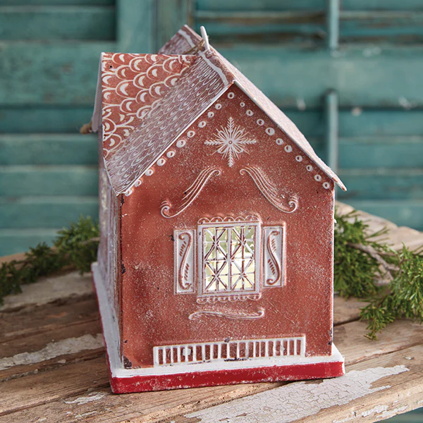 Gingerbread Luminary Christmas Village, Set of 3