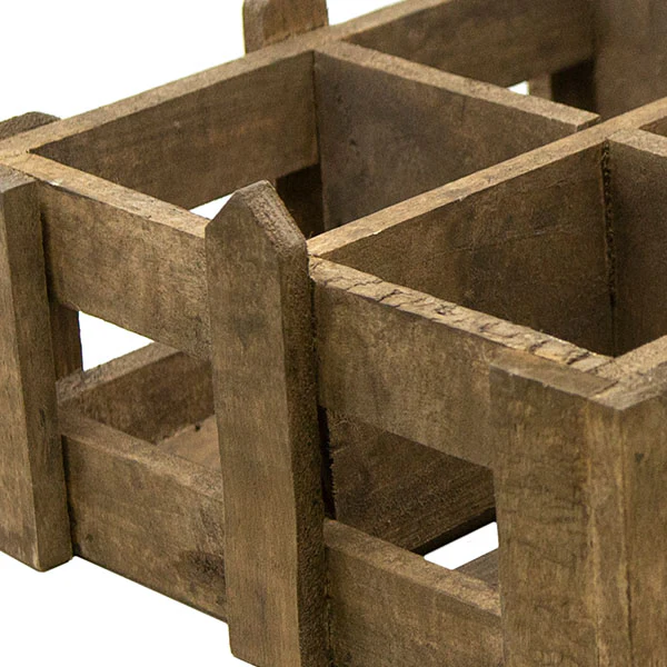 Wooden Fence Crate with Cubbies, Choose Your Size