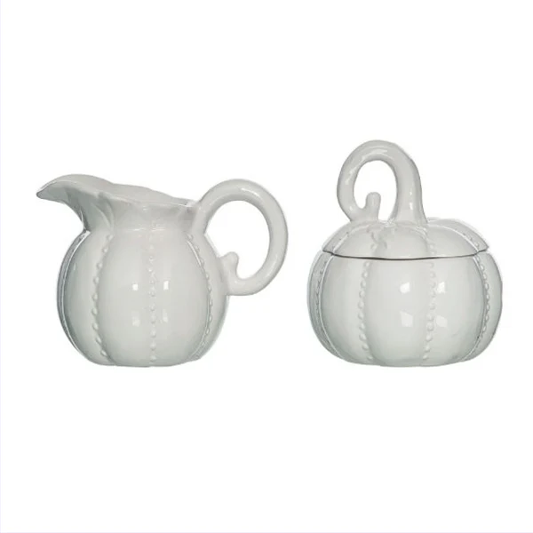 Pumpkin Cream and Sugar Set