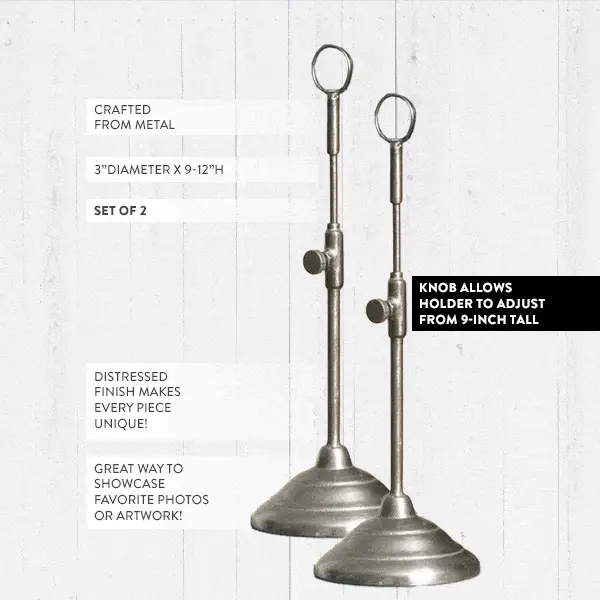 Gallery Easel Standing Photo Holder, Set of 2