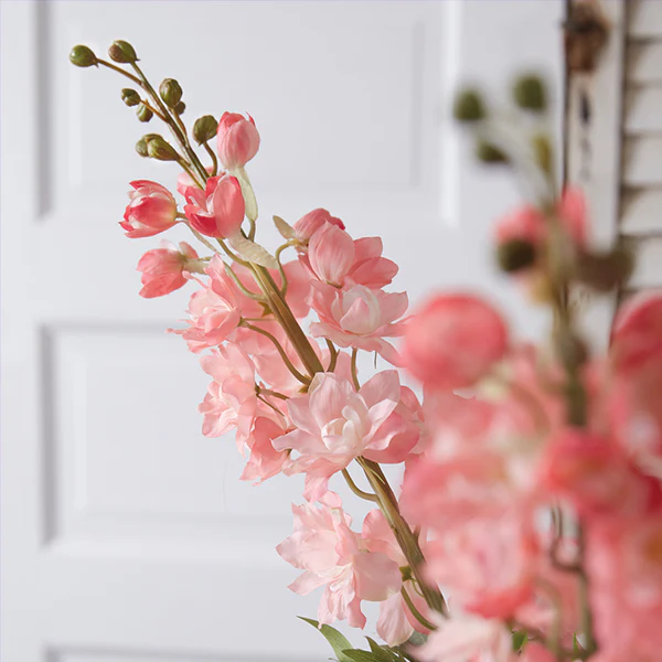 Lifelike Pink Snapdragons Stems, Set of 4