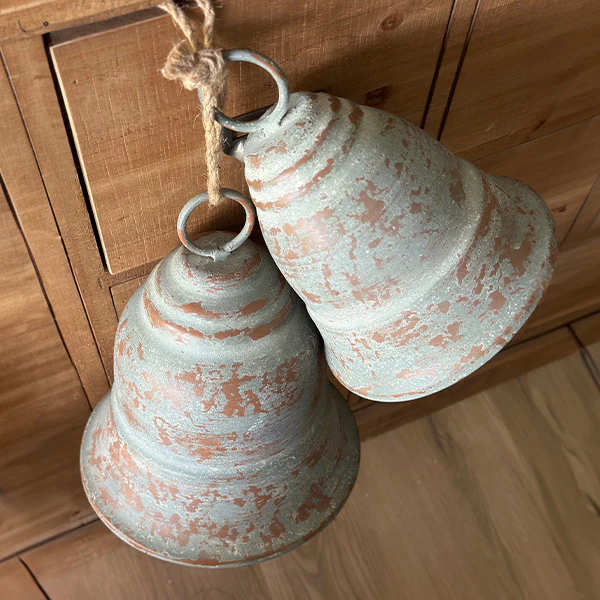 Distressed Metals Bells, Set of 2