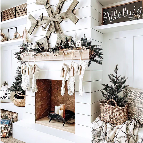 Cream Hand-Knitted Stocking