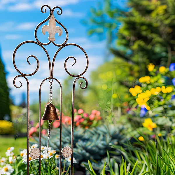 Ornate Whimsical Garden Bell Yardstake
