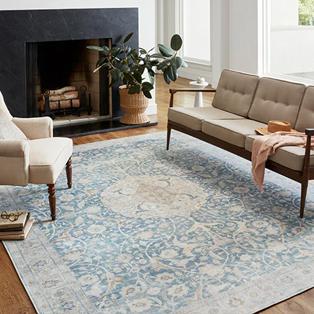 Chris Loves Julia x Loloi Antique Sky Rug, Pick Your Size