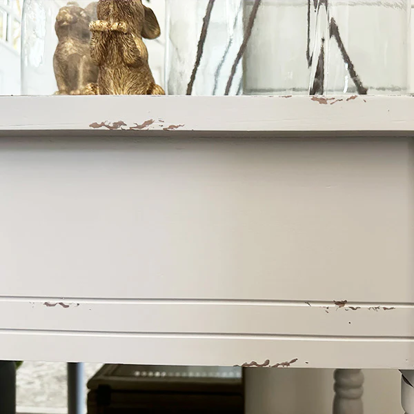 Grey Weathered Finish Wood Console Table