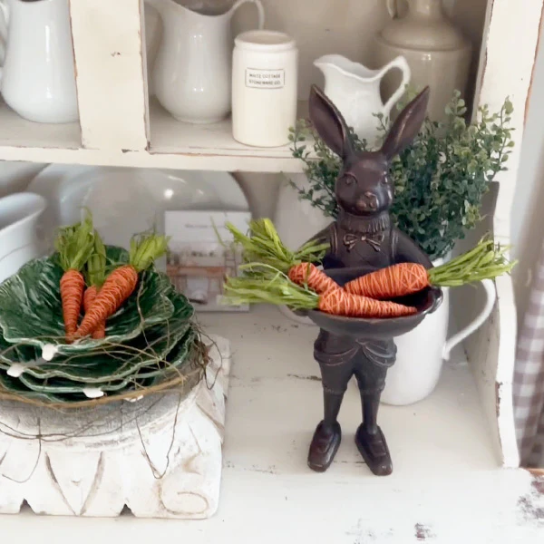 Bronze Royal Rabbit Statue with Dish