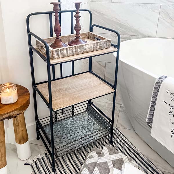 Three-Tier Space Saving Utilitarian Shelf