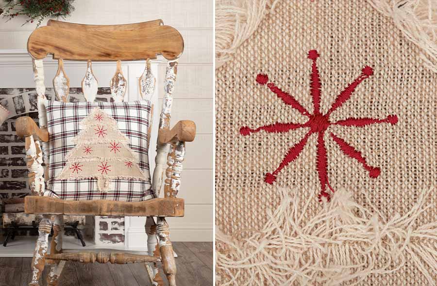 Plaid Christmas Tree Pillow