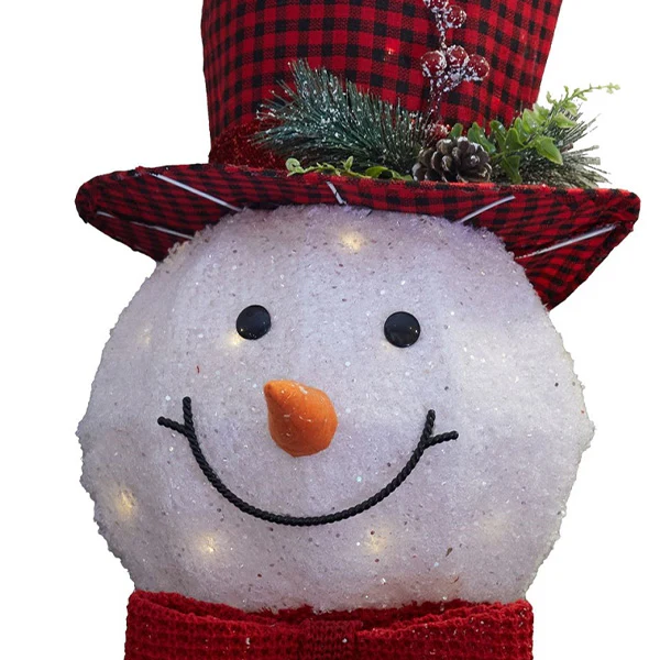 22 Inch Whimsical Light Up Snowman Tree Topper