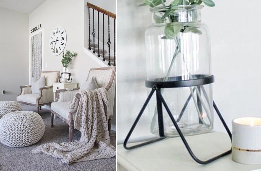 Apothecary Glass Jar with Metal Stand