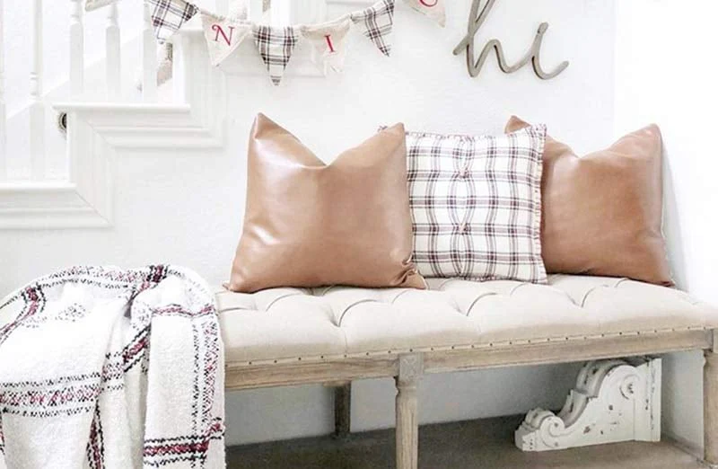 Double Sided Plaid Pillow