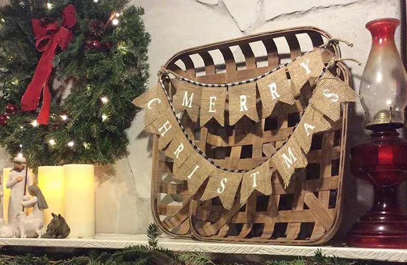 Square Tobacco Baskets  Set of 2