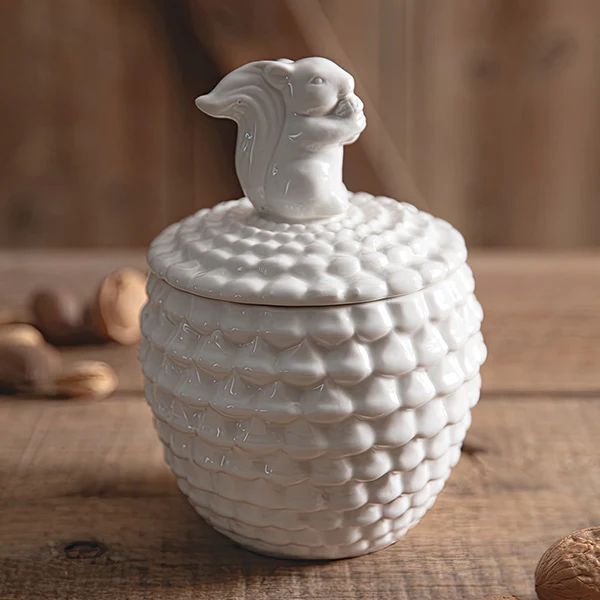 Porcelain Squirrel Canister