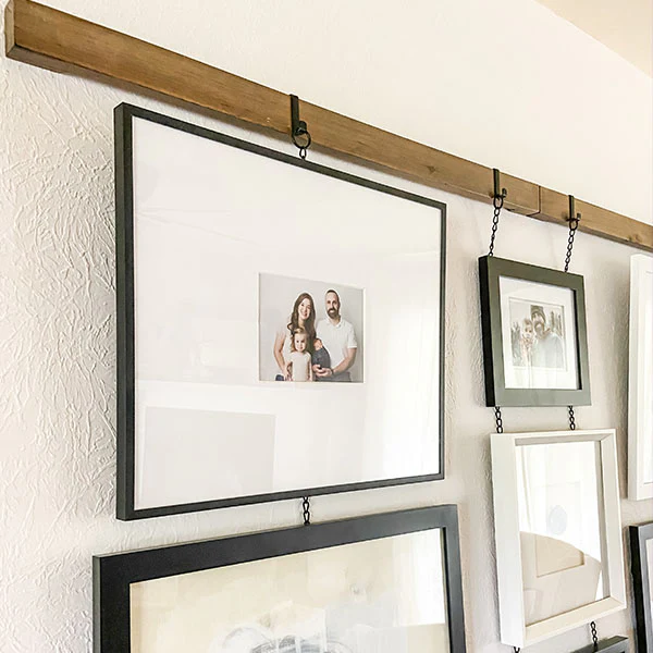 DIY Hanging Gallery Wall Rail