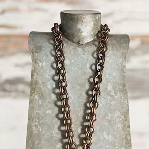 Distressed Metal Tabletop Jewelry Display